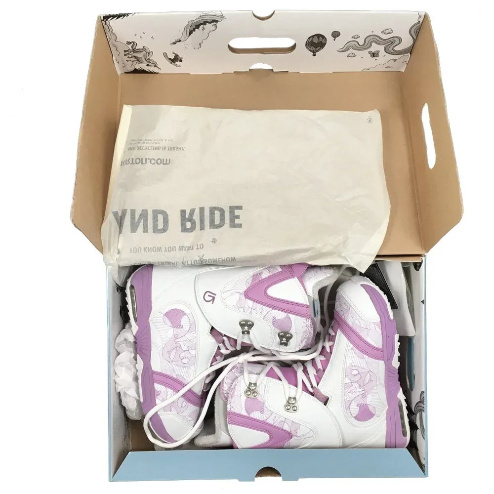 NEW Burton Lodi Womens Snowboard Boots!  Size 5 or 5.5  White & Pink Purple